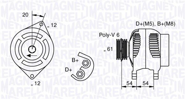 MAGNETI MARELLI Generaator 063321819010